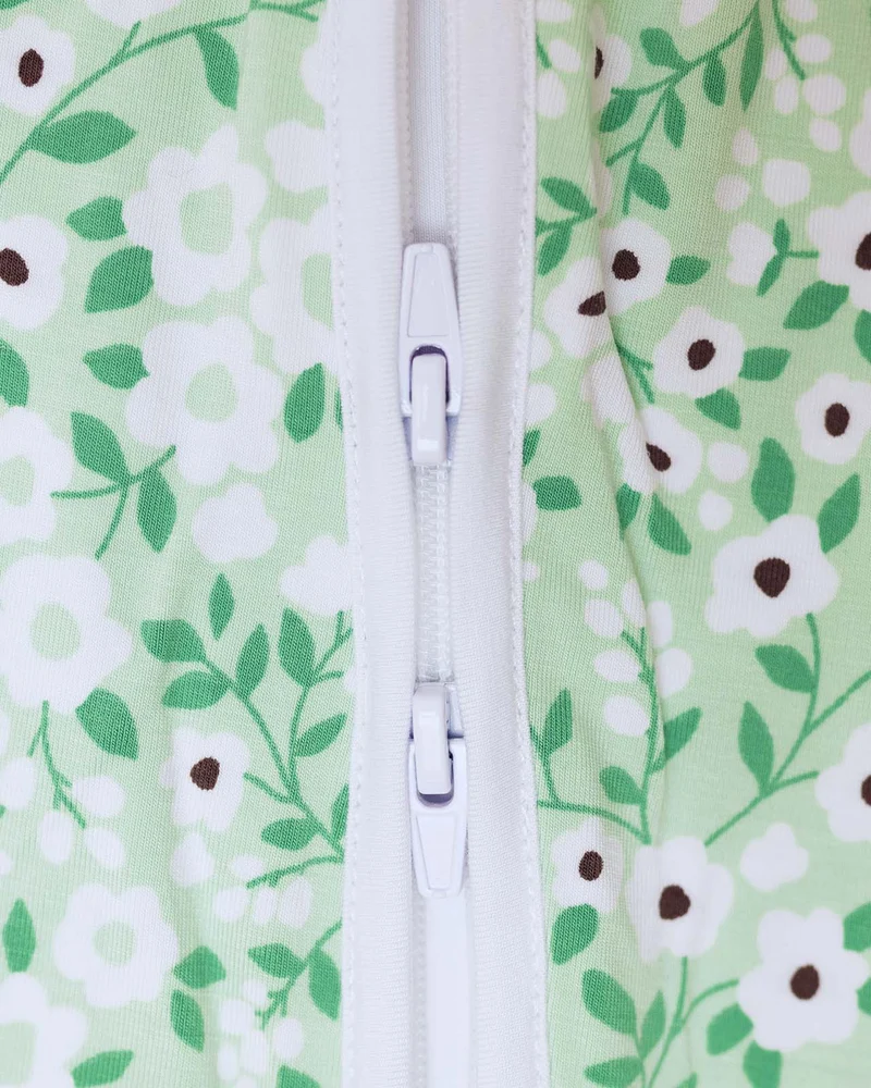 BABYGO® Floraler Schlafanzug mit Reißverschluss