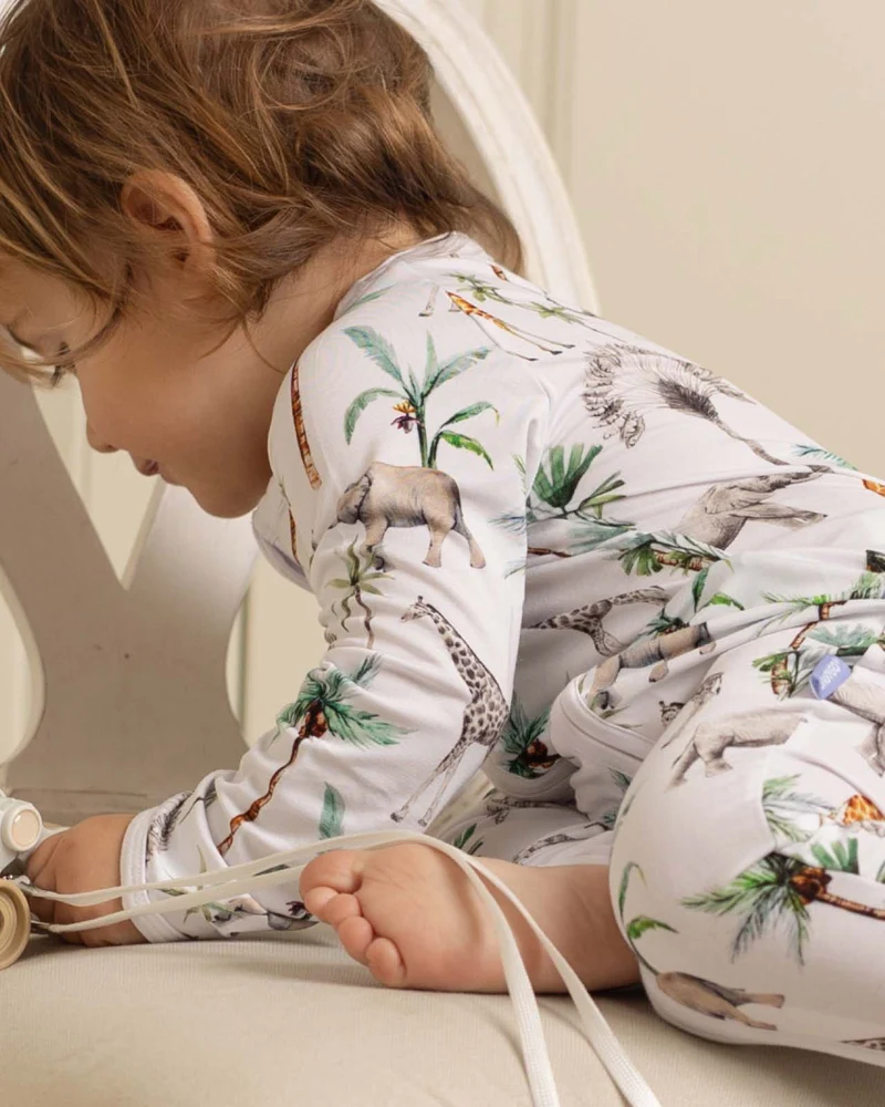 BABYGO® Safari-Schlafanzug mit Reißverschluss