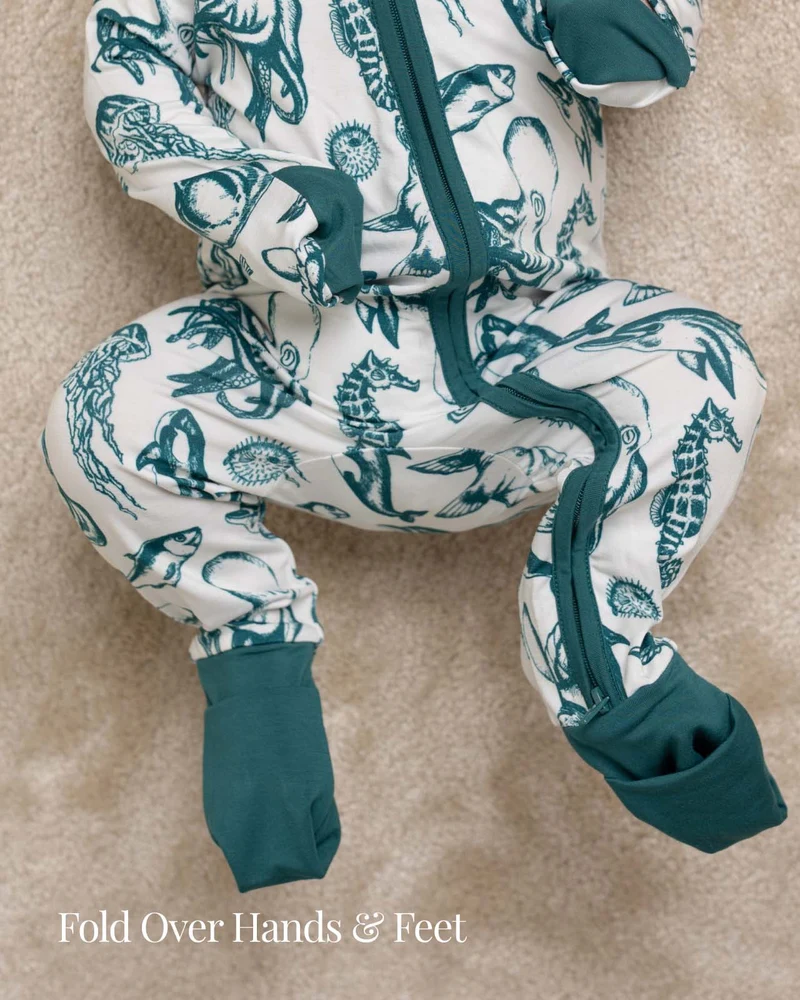 BABYGO® Sea Creatures Schlafanzug mit Reißverschluss