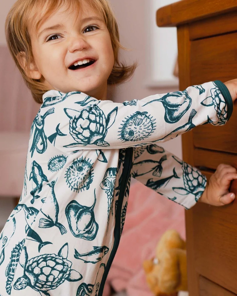 BABYGO® Sea Creatures Schlafanzug mit Reißverschluss