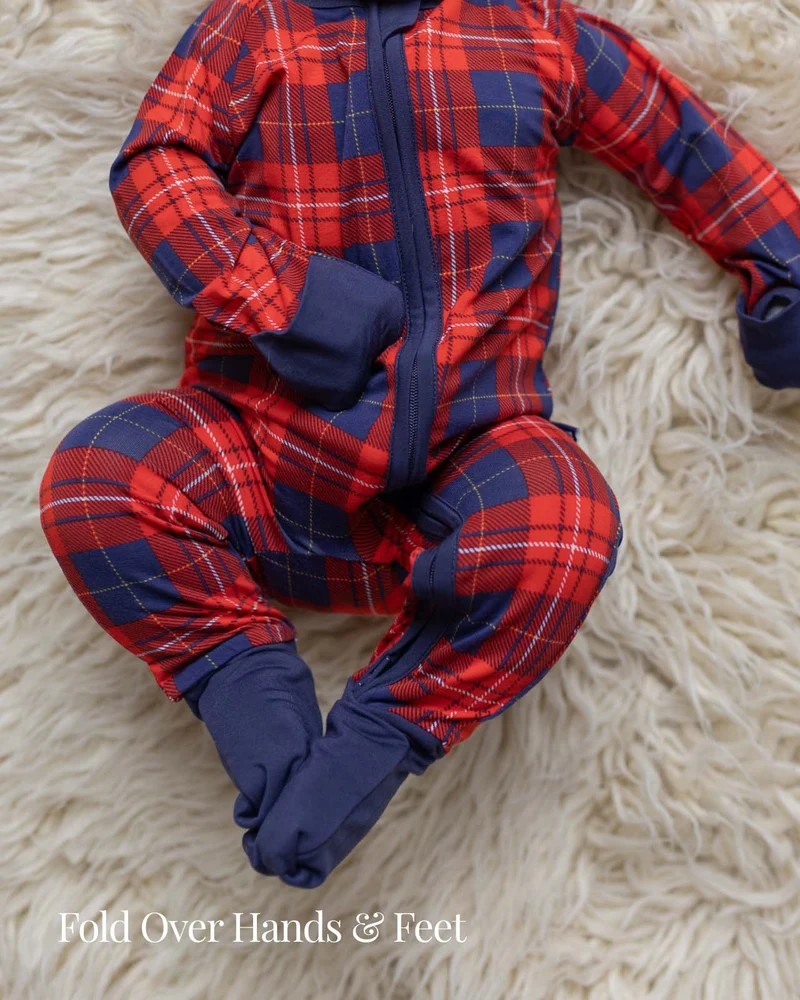 BABYGO® Tartan-Schlafanzug mit Reißverschluss