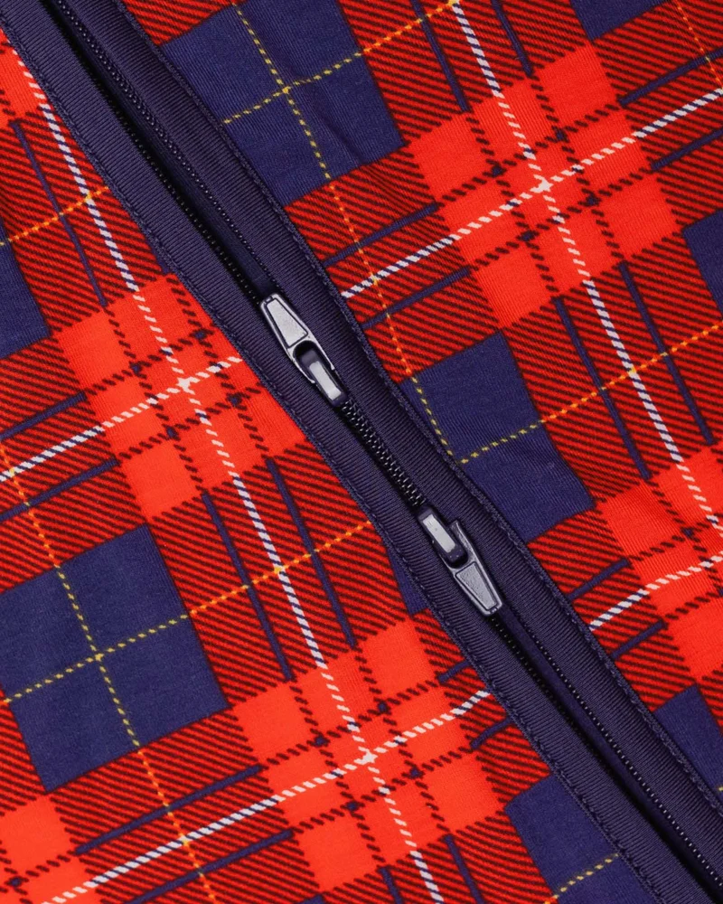 BABYGO® Tartan-Schlafanzug mit Reißverschluss