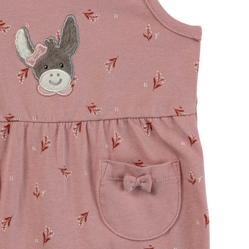 Sterntaler Jersey Stramplerset Esel Mattrosa