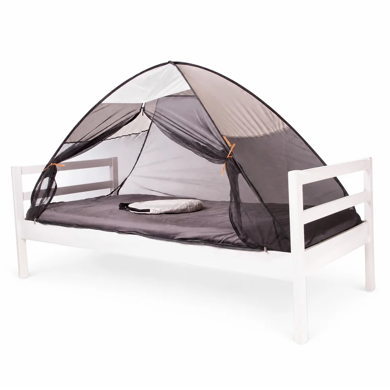 Bettzelt Pop-Up Creme - 200x90cm - Moskitonetz höchster Qualität
