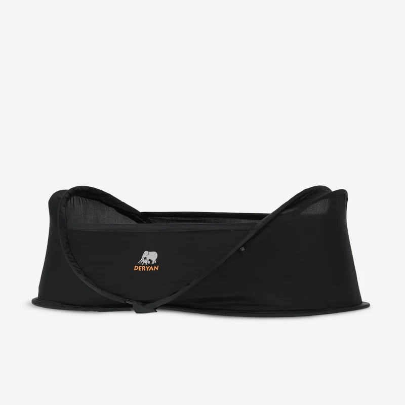 Deryan Infant BabyBox Camping Kinderbett - Baby Moskitonetz - Schwarz
