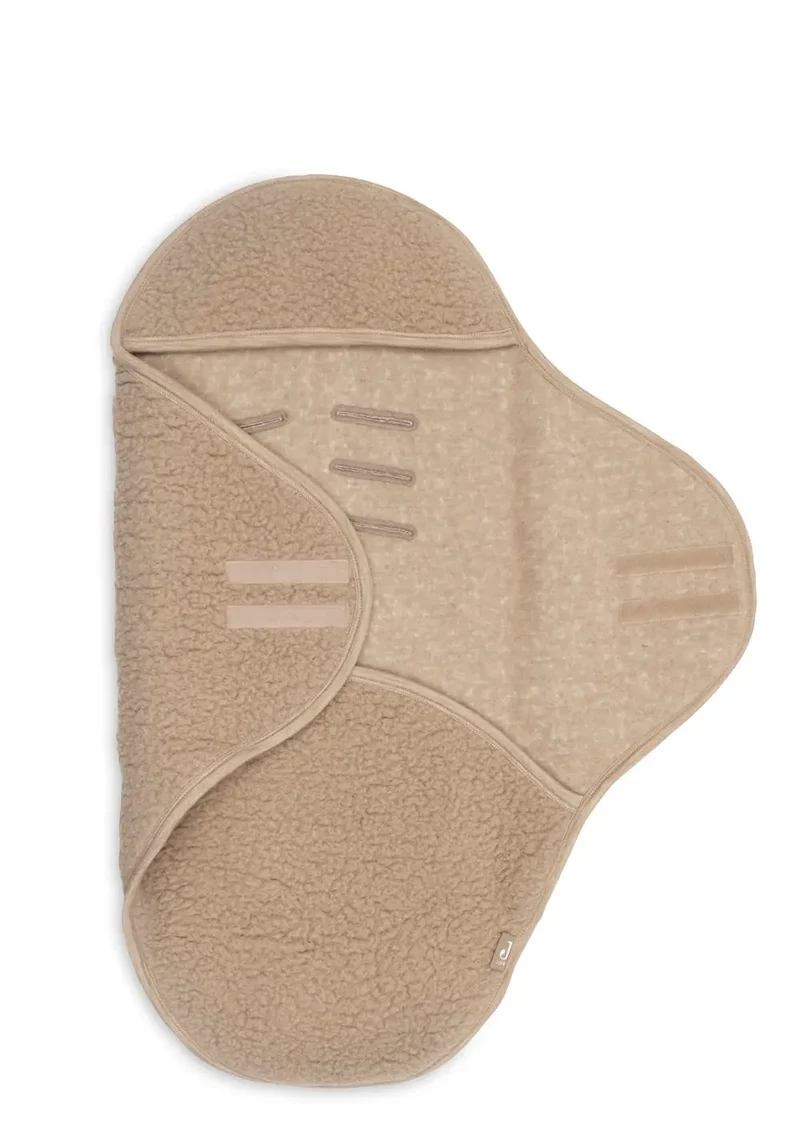 Merino Einschlagdecke für Babyschale 'Sherpa' Natural