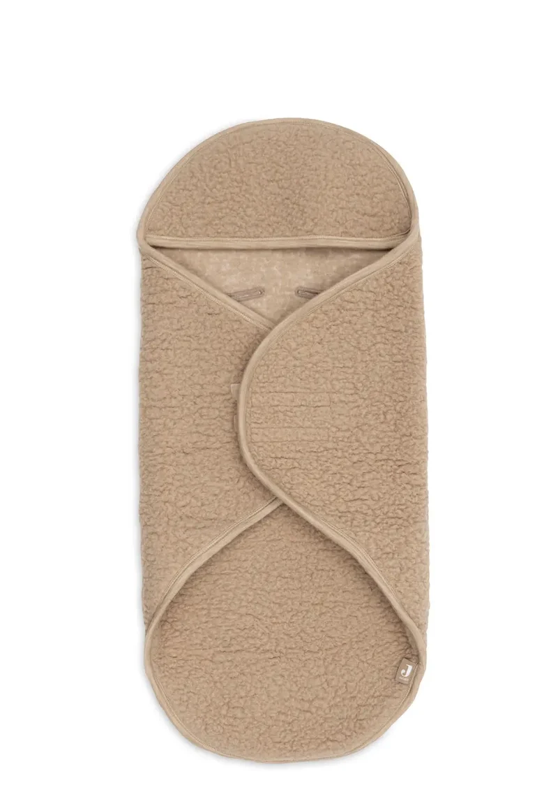 Merino Einschlagdecke für Babyschale 'Sherpa' Natural