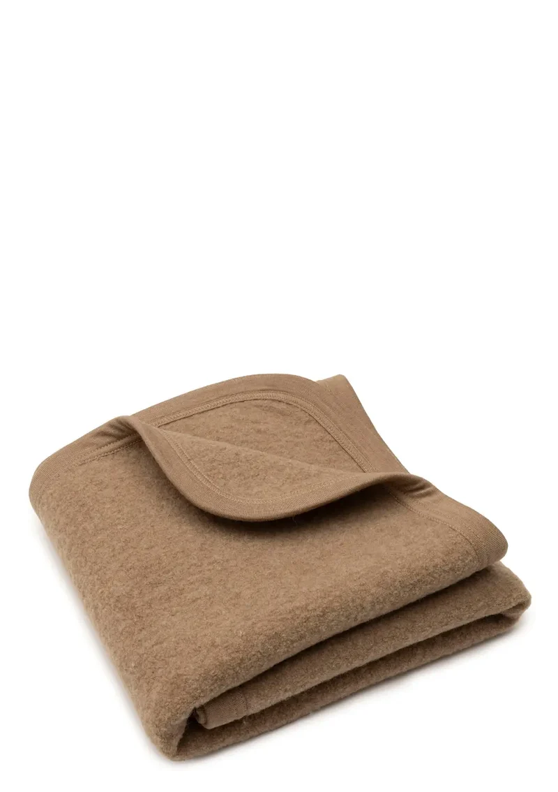 Merino Decke Wiege Dark Hazel 100 x 75 cm