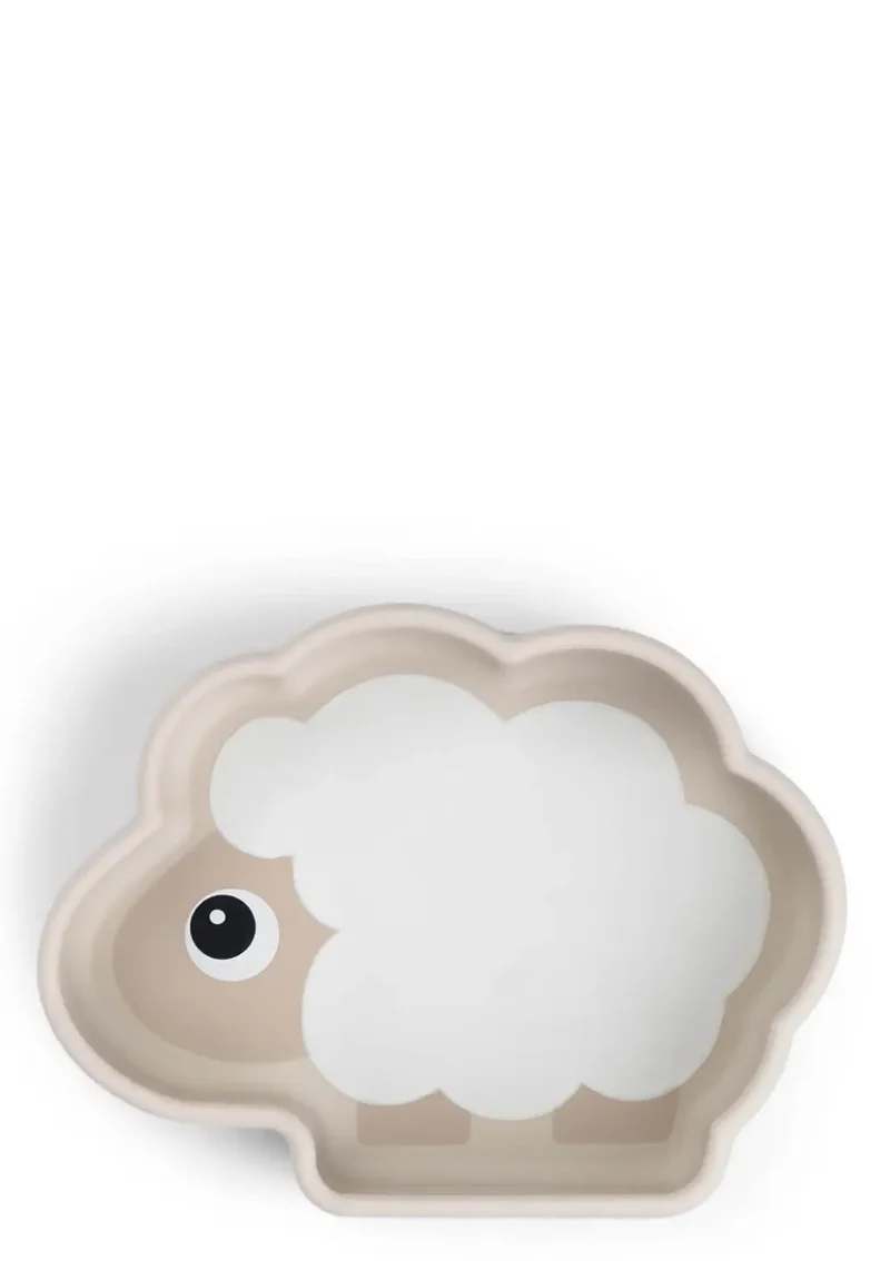 Silikon Schüssel 'Stick&Stay' Sheepy sand