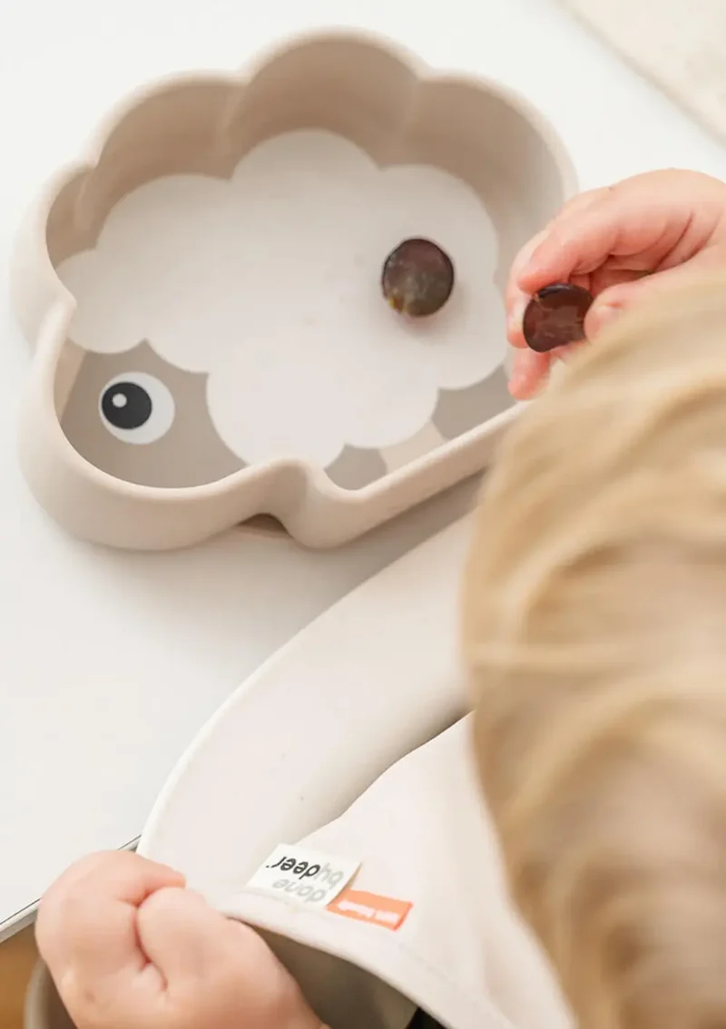 Silikon Schüssel 'Stick&Stay' Sheepy sand