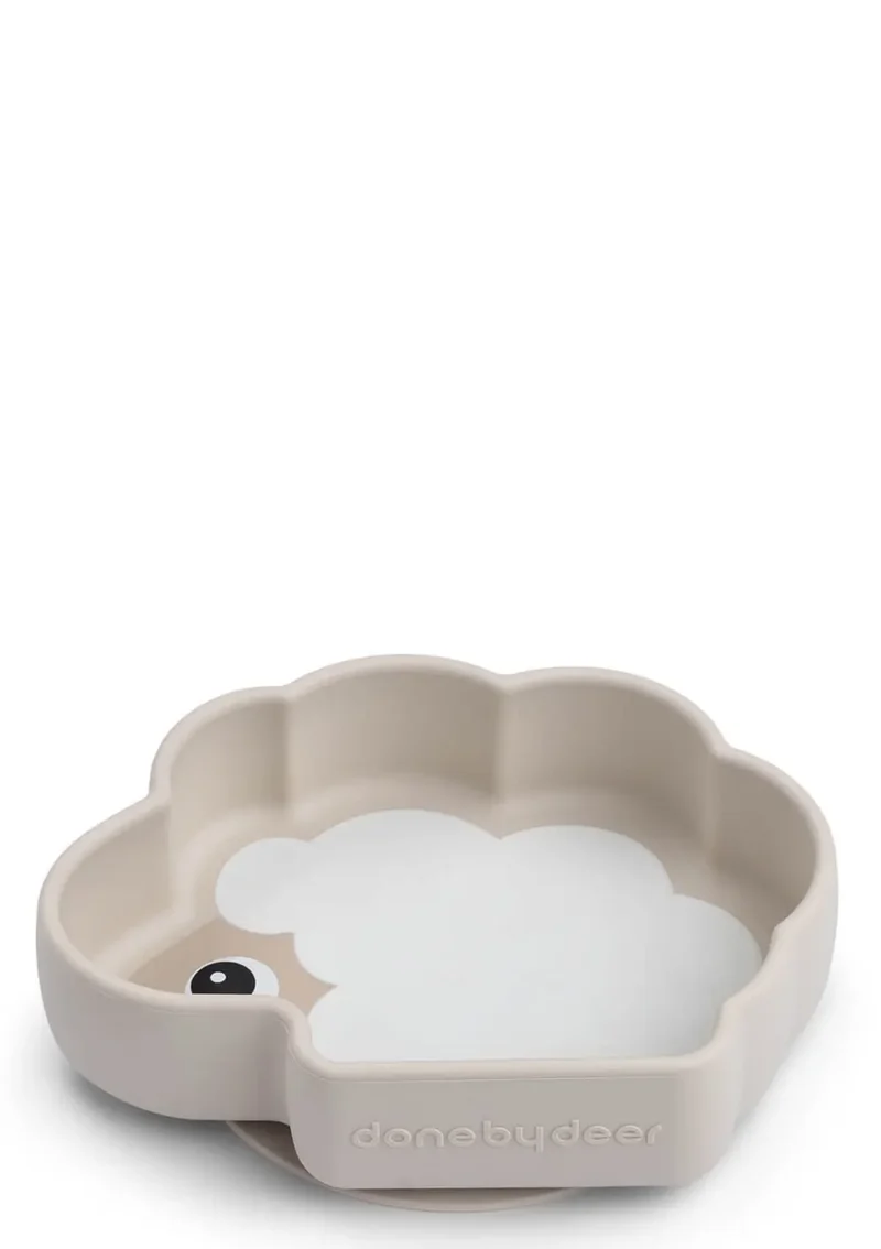 Silikon Schüssel 'Stick&Stay' Sheepy sand