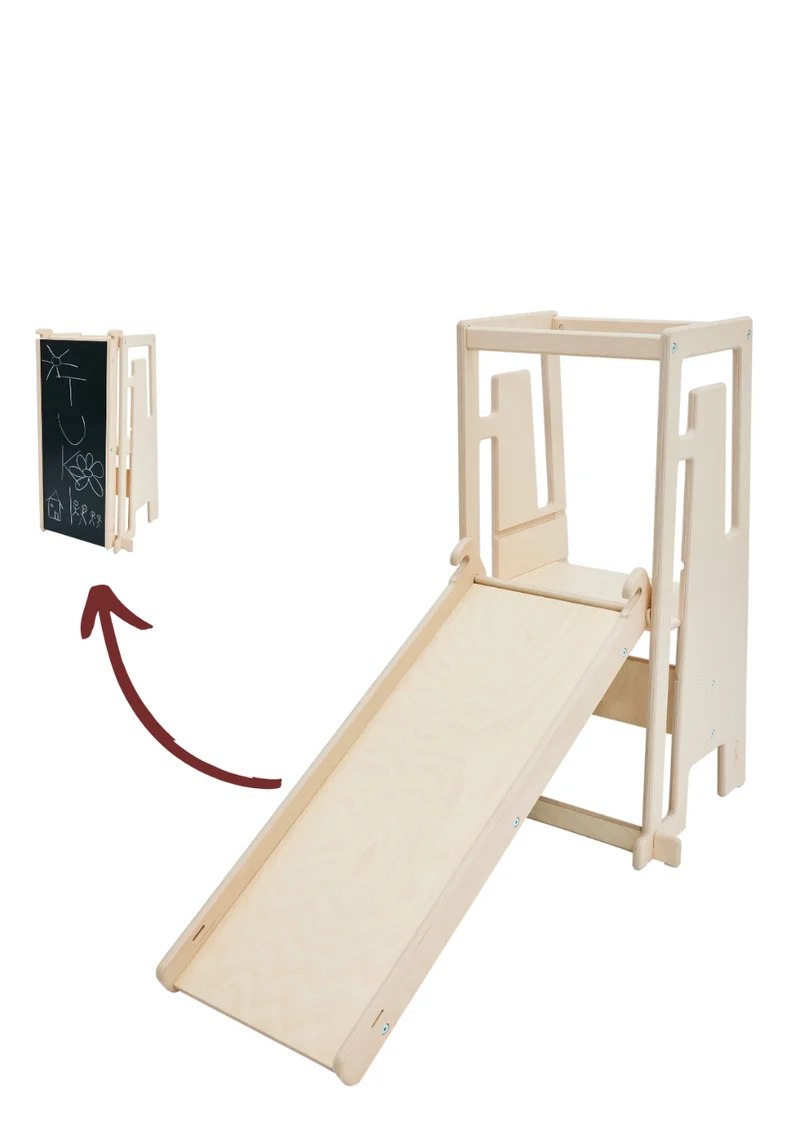 Rutsche mit Maltafel für Lernturm