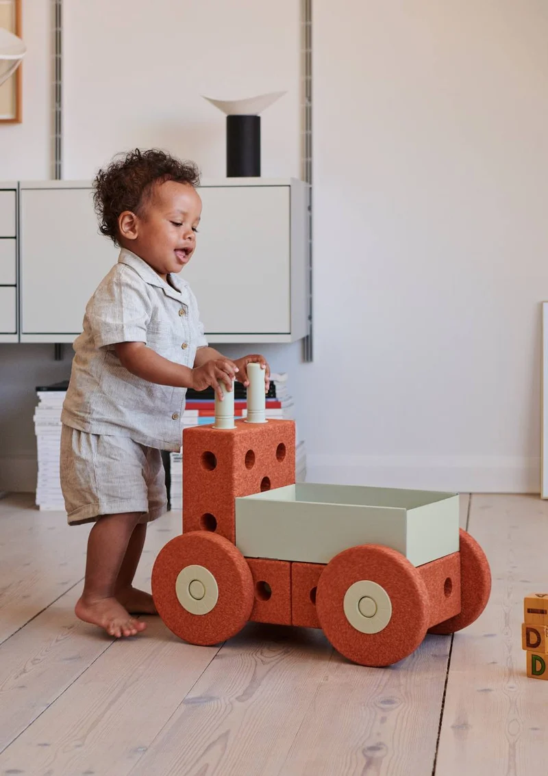 3-in-1 Lauflernwagen Burnt Orange / Dusty Green