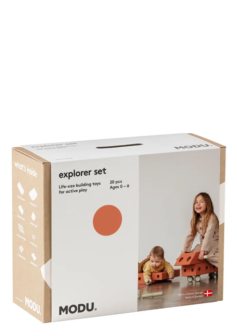 Bauspielzeug 'Explorer-Set' 20-teilig Burnt Orange / Dusty Green
