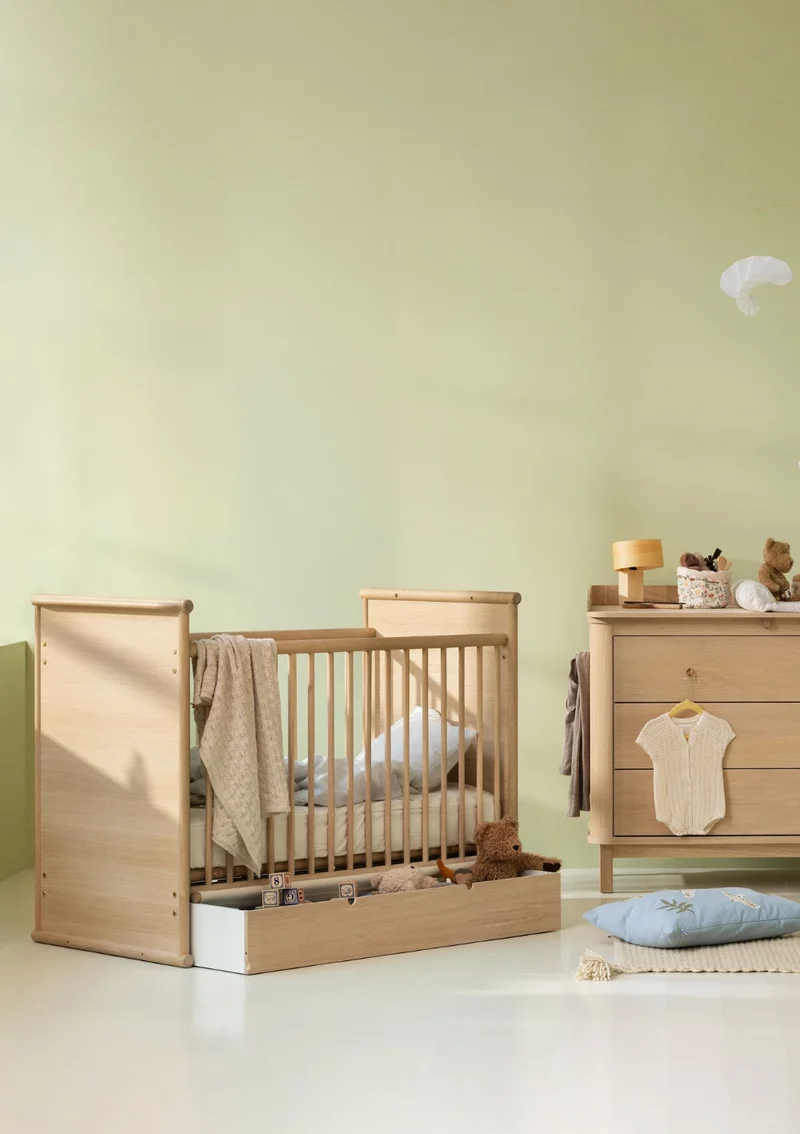 Baby- und Kinderbett 'Camp Novel' Eiche 120 x 60 cm / 200 x 120 cm