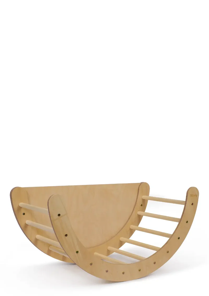 Kletterbogen Birke Natur inkl. Kissen Cord Koala Grau