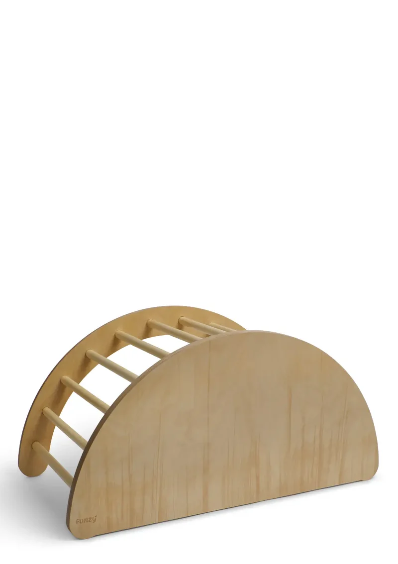 Kletterbogen Birke Natur inkl. Kissen Cord Koala Grau