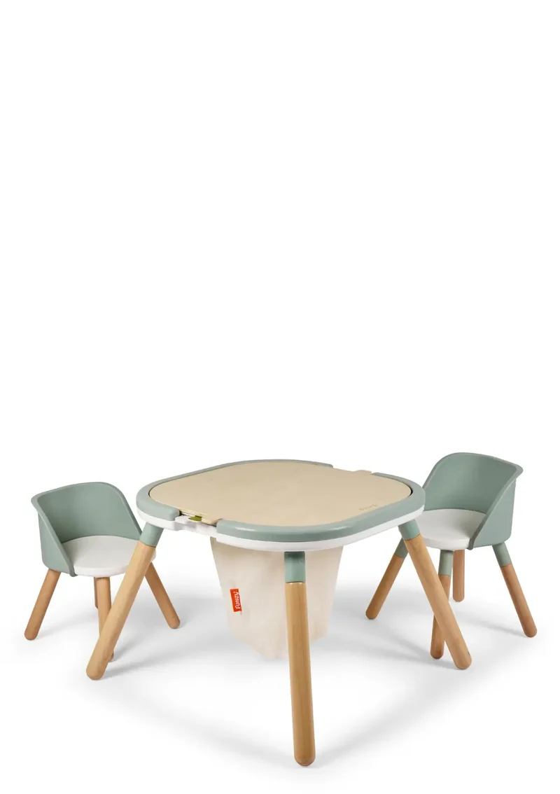 Spieltisch & Stühle Set Pastell Grün