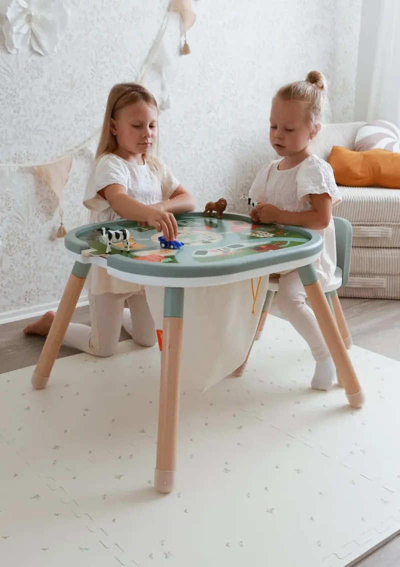 Spieltisch & Stühle Set Pastell Grün