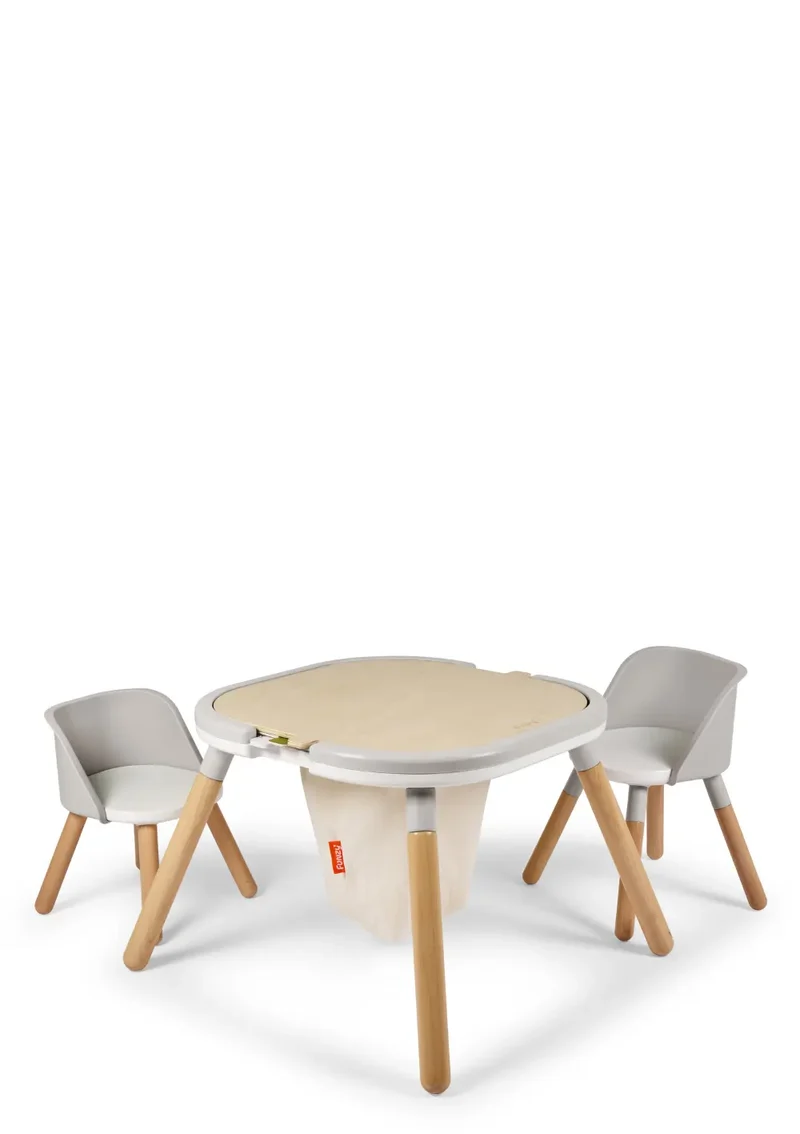 Spieltisch & Stühle Set Graphit Grau