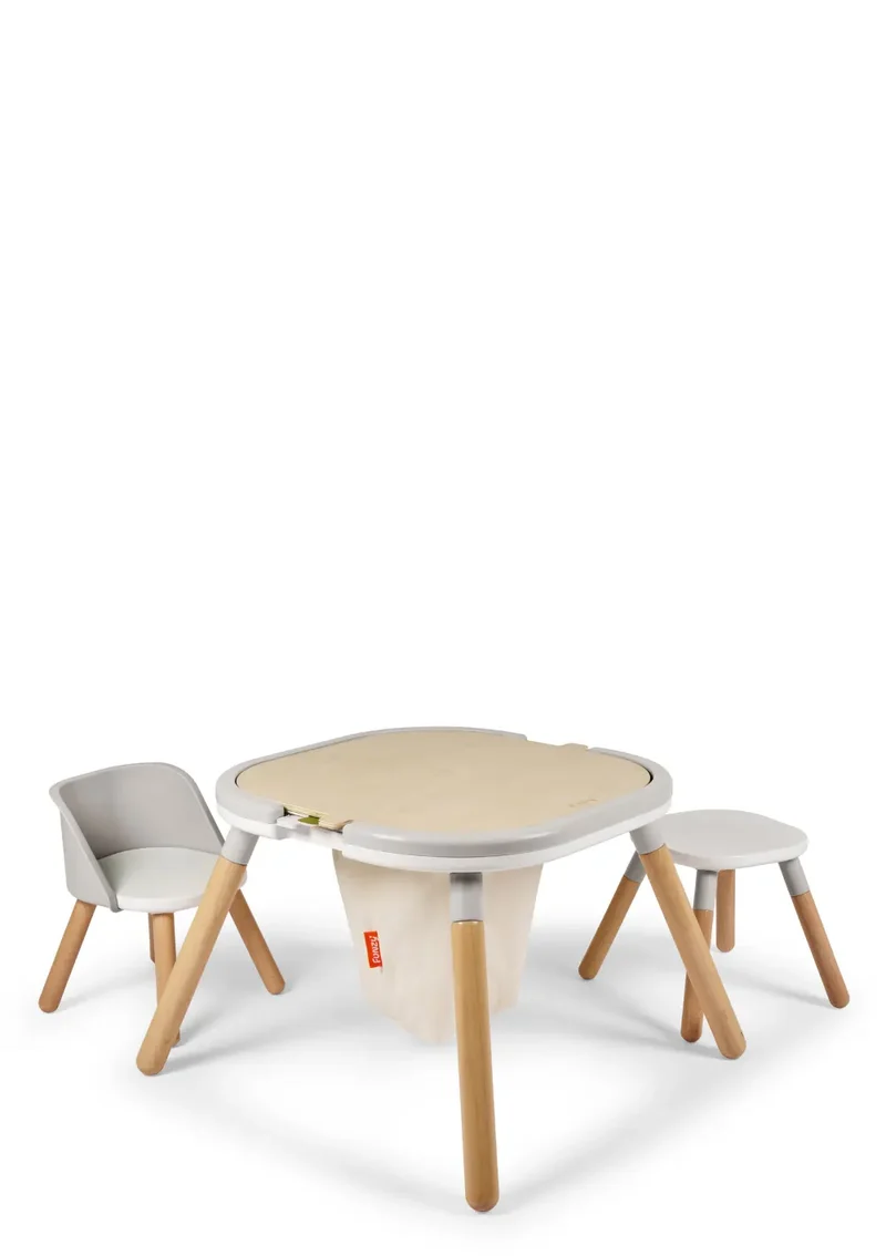 Spieltisch & Stühle Set Graphit Grau