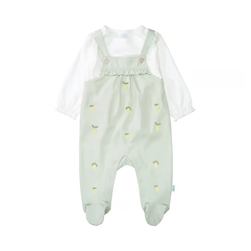 Little One Stramplerset Zitrone pastel mint Größe 56