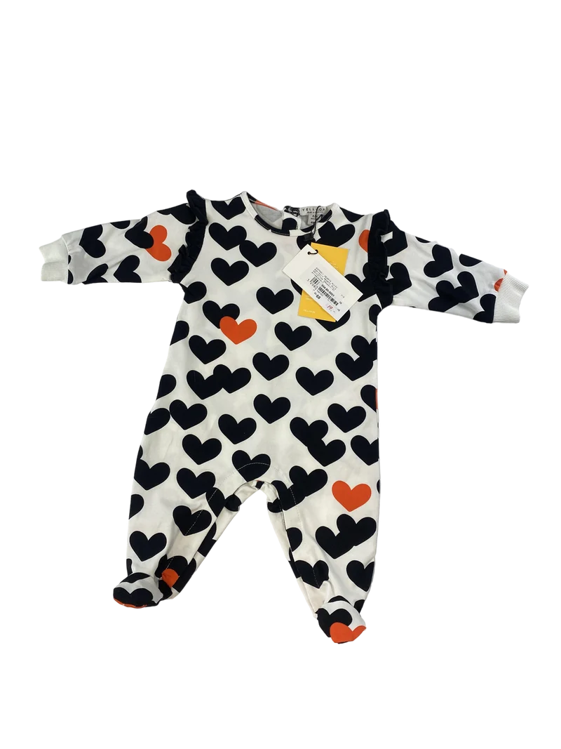 Yell-oh! Strampler schwarz weis 62 | 03m