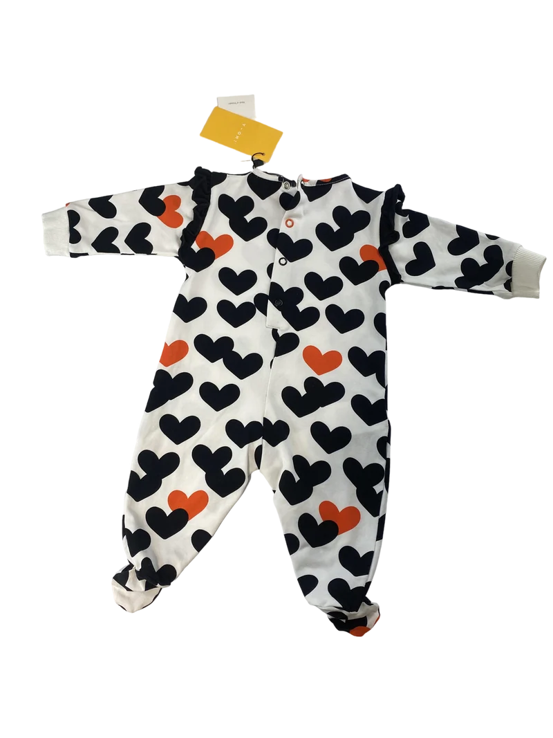 Yell-oh! Strampler schwarz weis 62 | 03m