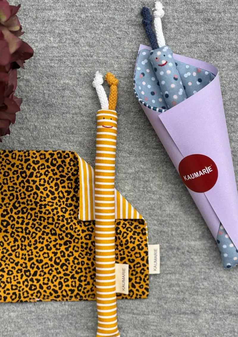 Zahnungshilfe Bio Kaumarie 'Benedikt' braun leopard