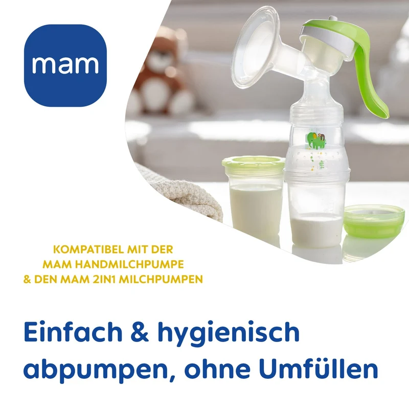 MAM 5er Aufbewahrungsbecher zum Einfrieren von Muttermilch & Babynahrung