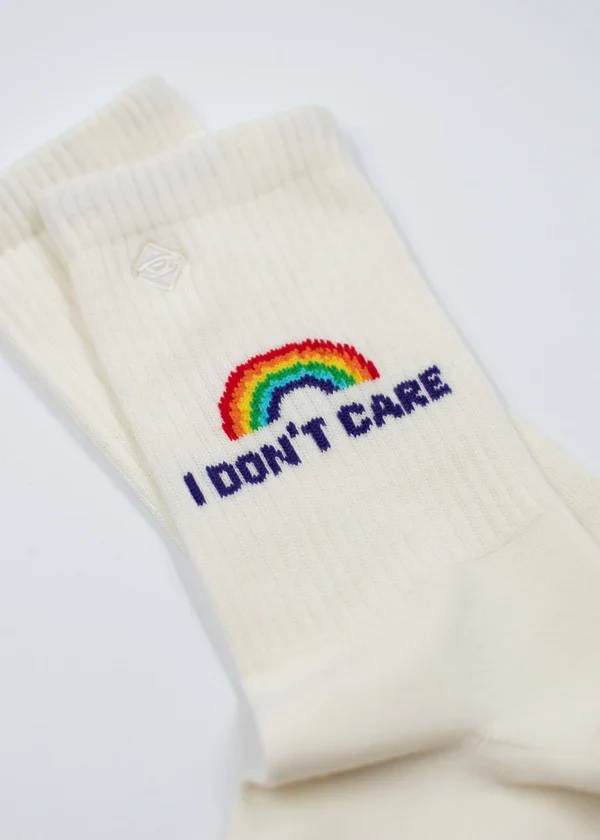 "I don´t care" - beige Tennissocken von J. Clay für Frauen und Männer