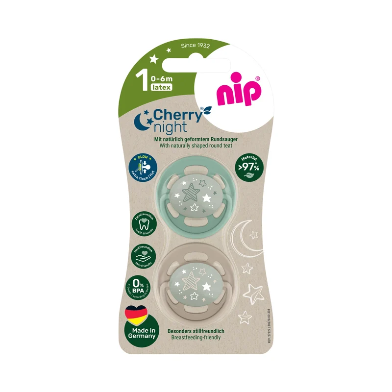 NIP Cherry Night Schnuller im 2er Pack