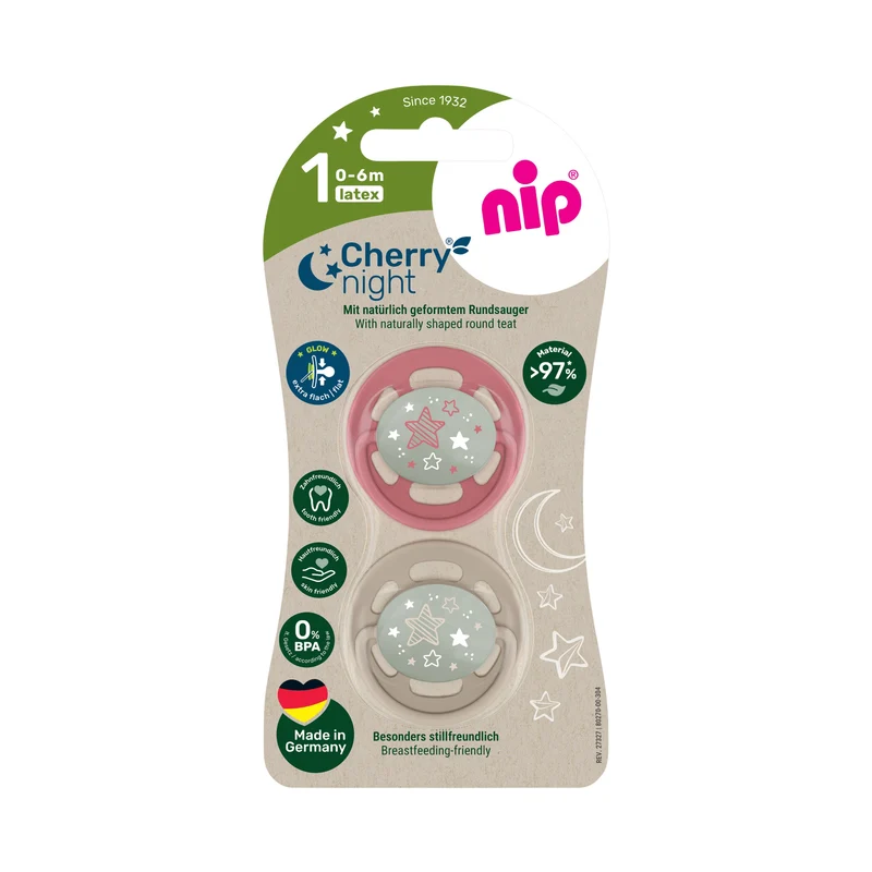 NIP Cherry Night Schnuller im 2er Pack