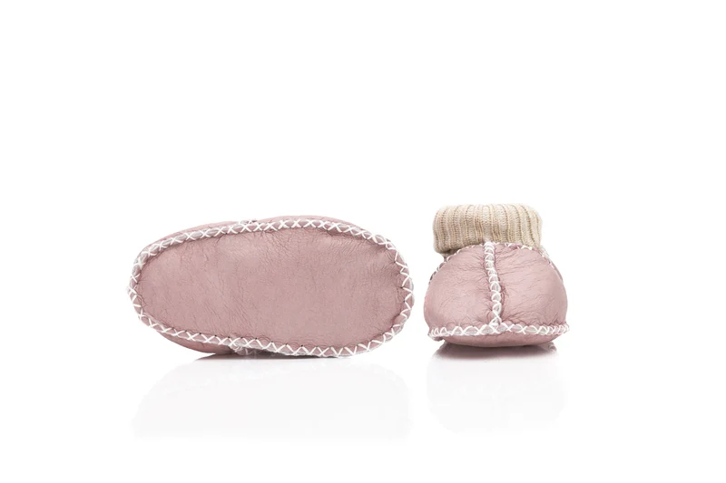 Fillikid warme Lammfell Schuhe Altrosa