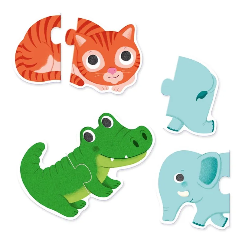Djeco Duo Puzzle Tiere 2J+