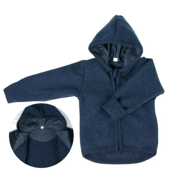 iobio Wollwalk Kaputzenjacke aus Schurwolle