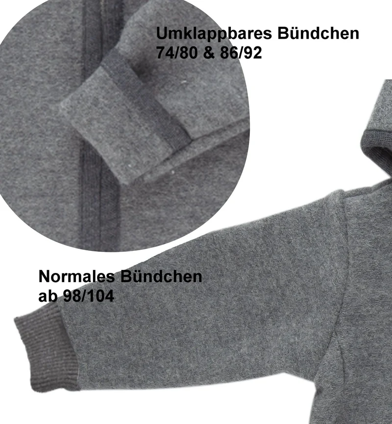 iobio Wollwalk Kaputzenjacke aus Schurwolle