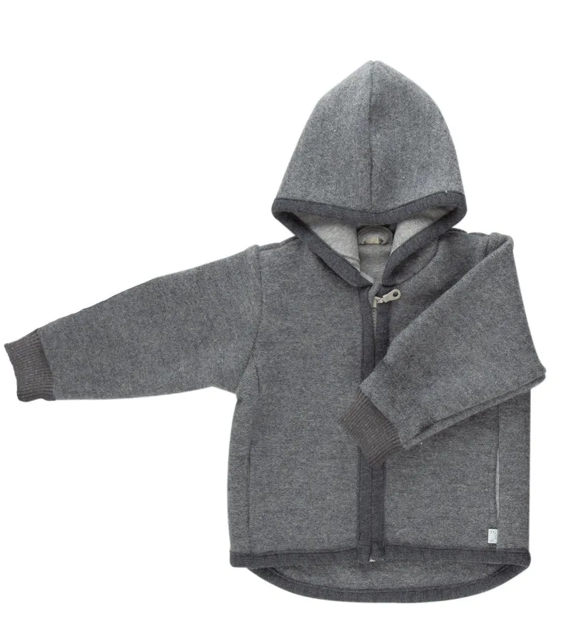 iobio Wollwalk Kaputzenjacke aus Schurwolle