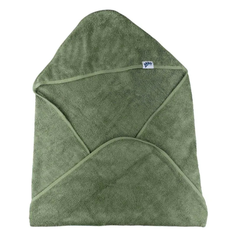 xkko Baby Kapuzenbadetuch aus Bio Baumwolle