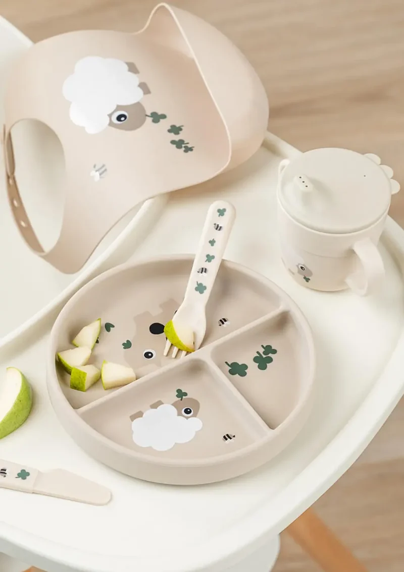 Silikon Menüteller 'Stick&Stay' Tiny farm sand