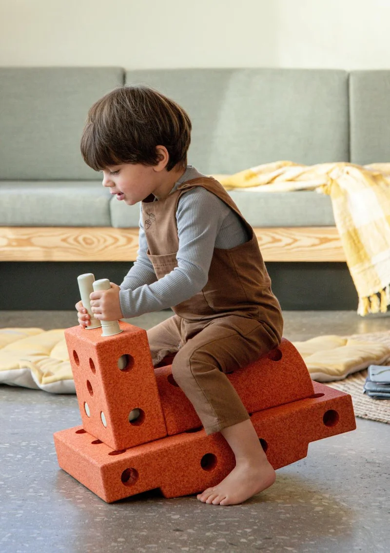 Bauspielzeug 'Curiosity-Set' 14-teilig Burnt Orange / Dusty Green
