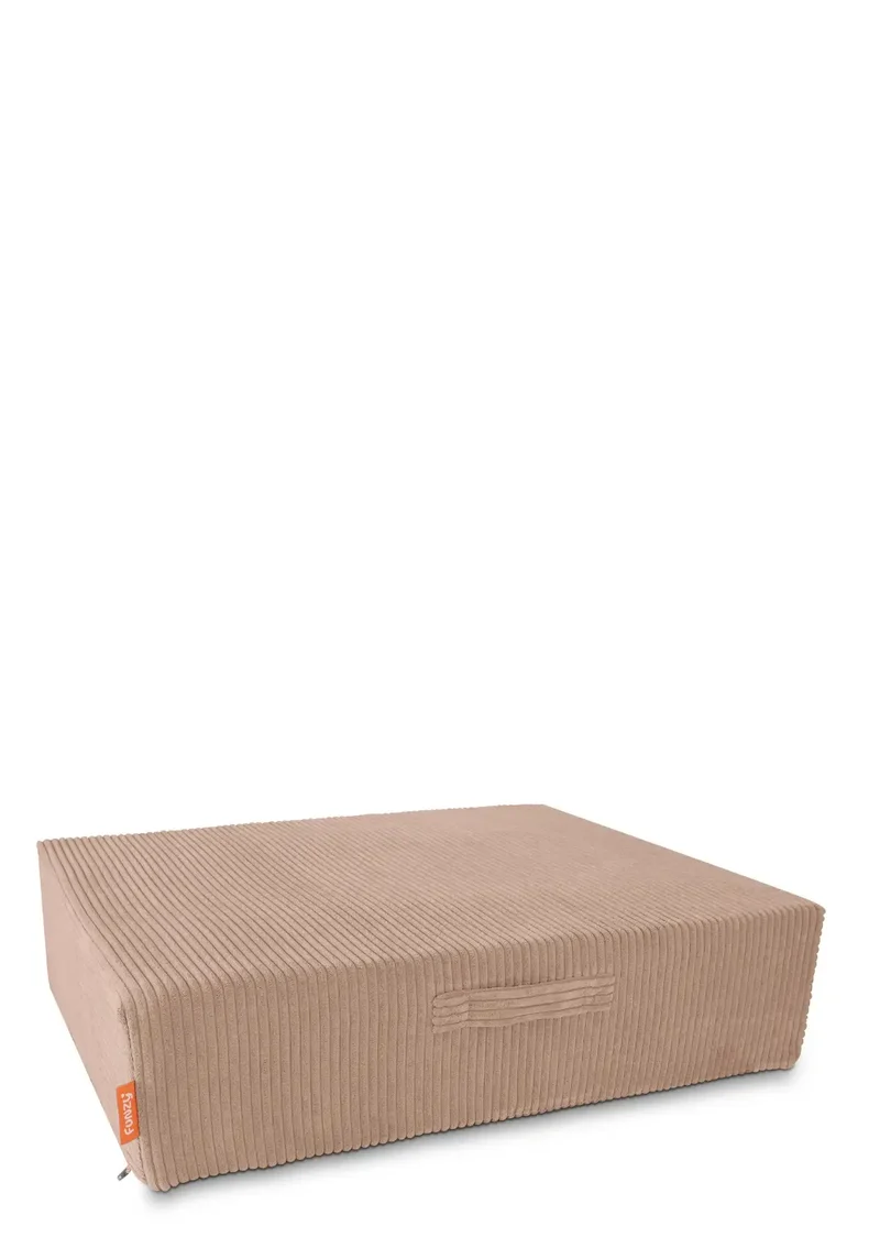 Hüpfpolster Cord Karamell Beige