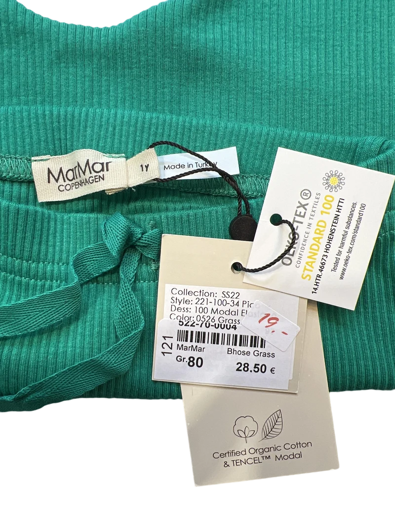 MarMar Copenhagen Grüne Stoffhose 80 | 12m (Auf Draft da Artikel derzeit verschollen.)