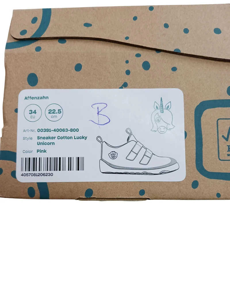 Affenzahn Sneaker Cotton Lucky Unicorn 21, 24