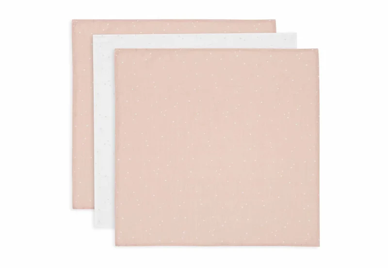 Spucktücher "Twinkling" in Wild Rose von Jollein, 3er Set