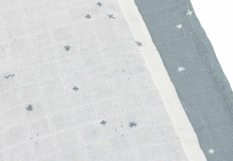 Spucktücher "Twinkling" in Sea Green von Jollein, 3er Set