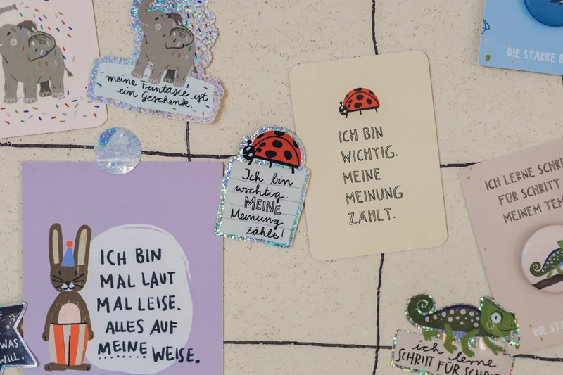 Schmetterling-Glitzersticker "Ich darf mich frei entfalten" von Liesels Wicht
