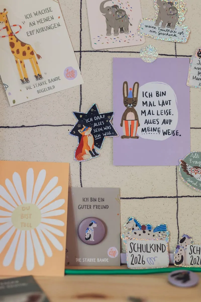 Fuchs-Glitzersticker "Ich darf alles sein" von Liesels Wicht