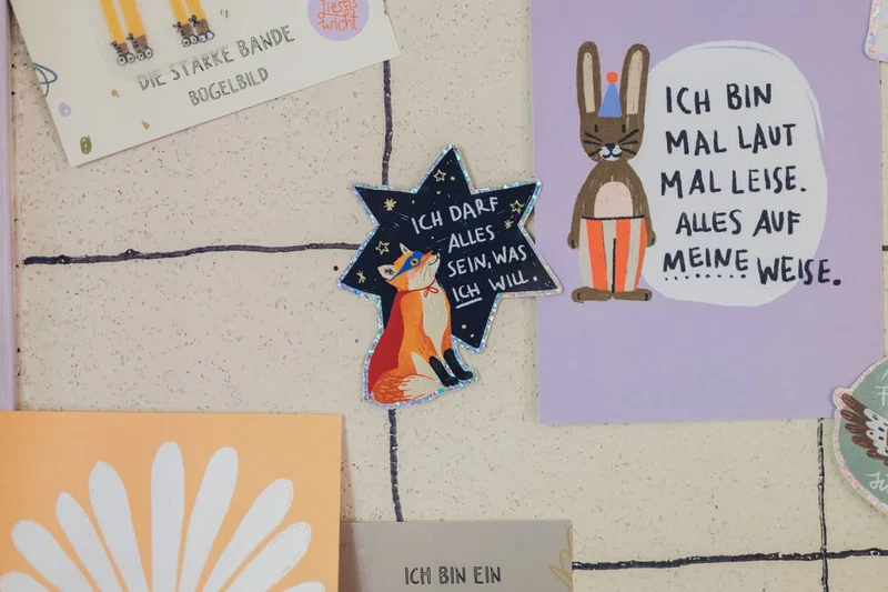 Fuchs-Glitzersticker "Ich darf alles sein" von Liesels Wicht