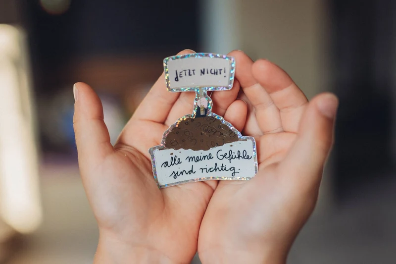 Maulwurf-Glitzersticker "Alle meine Gefühle sind richtig" von Liesels Wicht